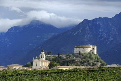 Italy, Verona province, Rivoli Veronese, the austrian fort (1850) built on the site of the Napoleonic battle of Rivoli