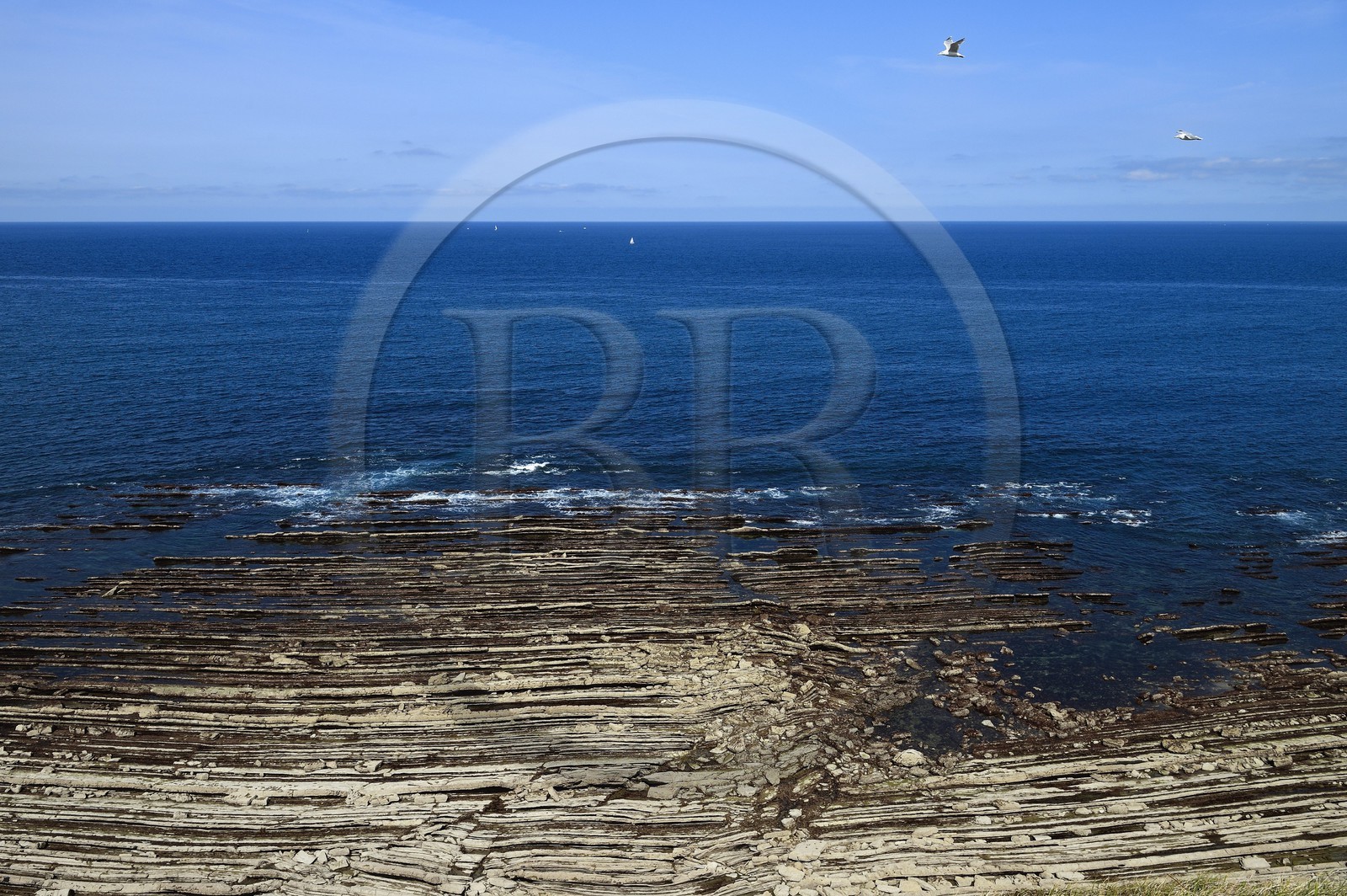 France, Pyrénées-Atlantiques (64), Pays-Basque, la Corniche Basque, Urrugne, la côte Atlantique vers Socoa France, Pyrenees Atlantiques, Basque Country coast, the Basque Corniche, Urrugne, the Atlantic coast towards Socoa