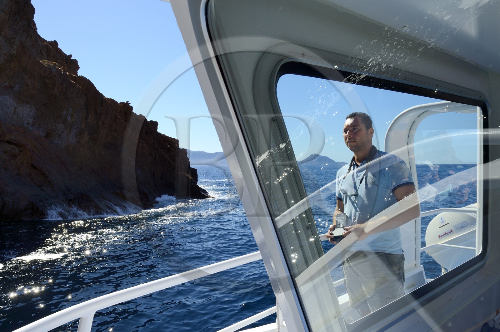 France, Corse-du-Sud (2A), Golfe de Girolata, classé Patrimoine Mondial de l'UNESCO, Réserve naturelle de la presqu'île de Scandola