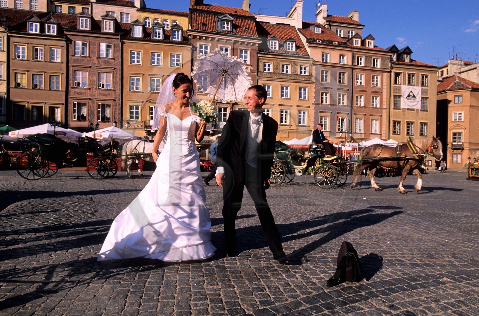 Poland, Warsaw, the Market Square (Unesco World Heritage Site) in the old town