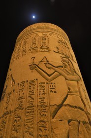 Egypte, Haute Egypte, vallée du Nil, temple de Kom Ombo dédié au dieu Sobek à tête de crocodile