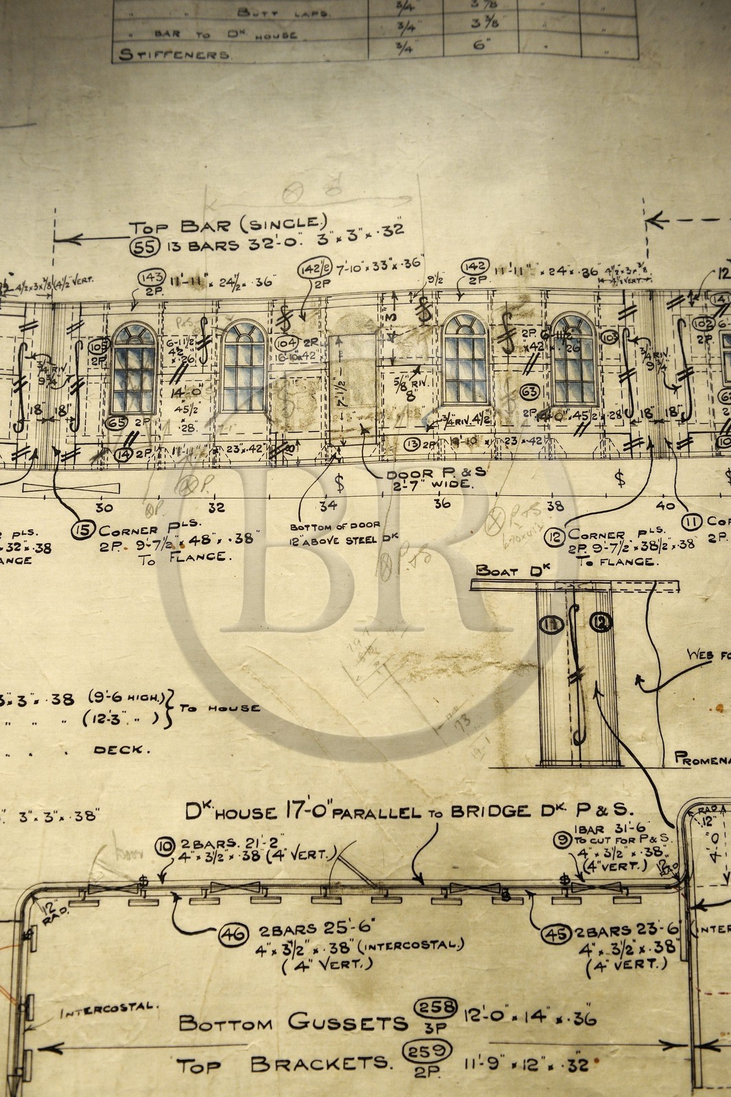 Royaume-Uni, Irlande du Nord, Cultra près de Belfast, Ulster Folk and Transport Museum, plans originaux du RMS Titanic