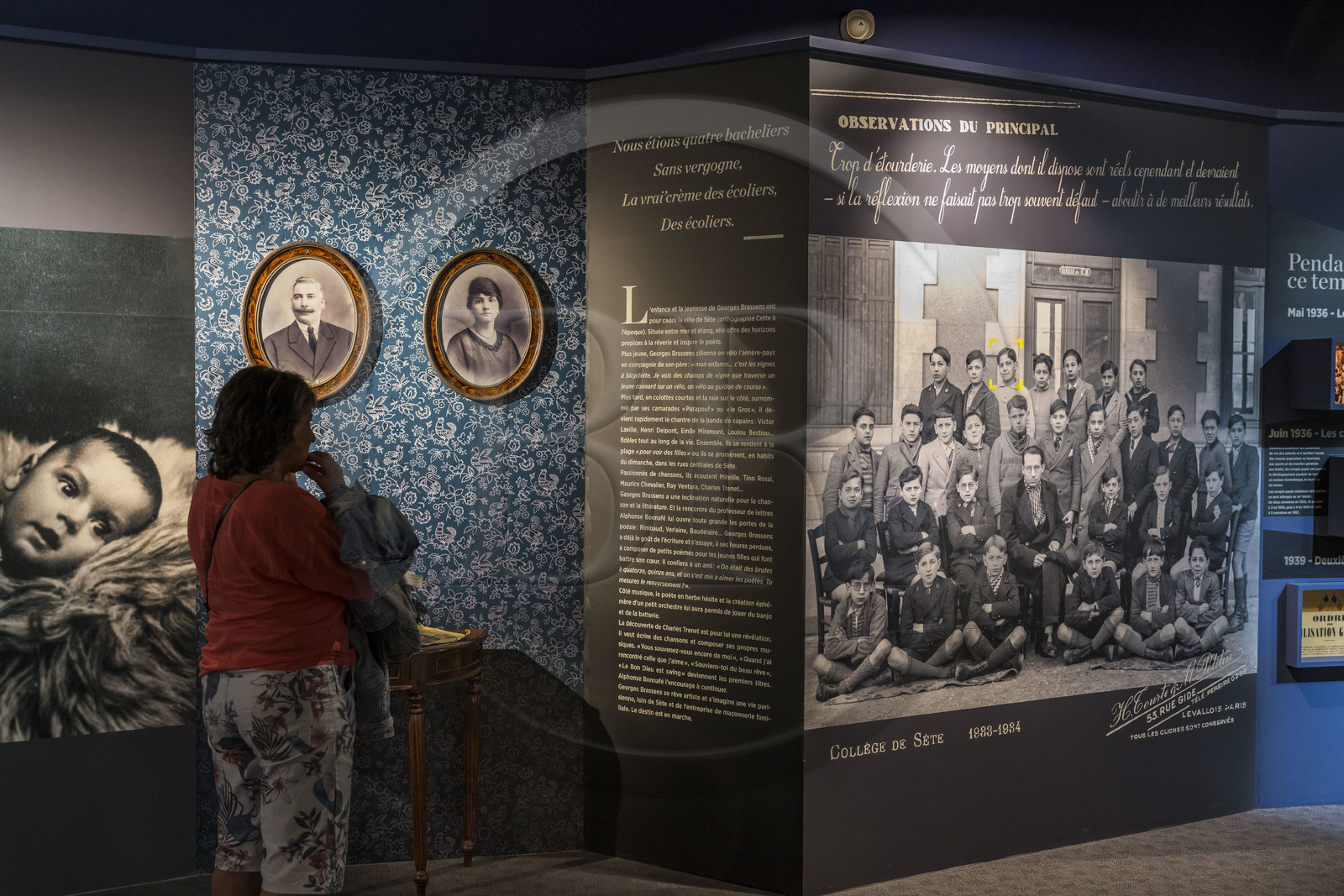 France, Hérault (34), Sète, Espace Georges Brassens, musée consacré à l’auteur-compositeur-interprète Georges Brassens