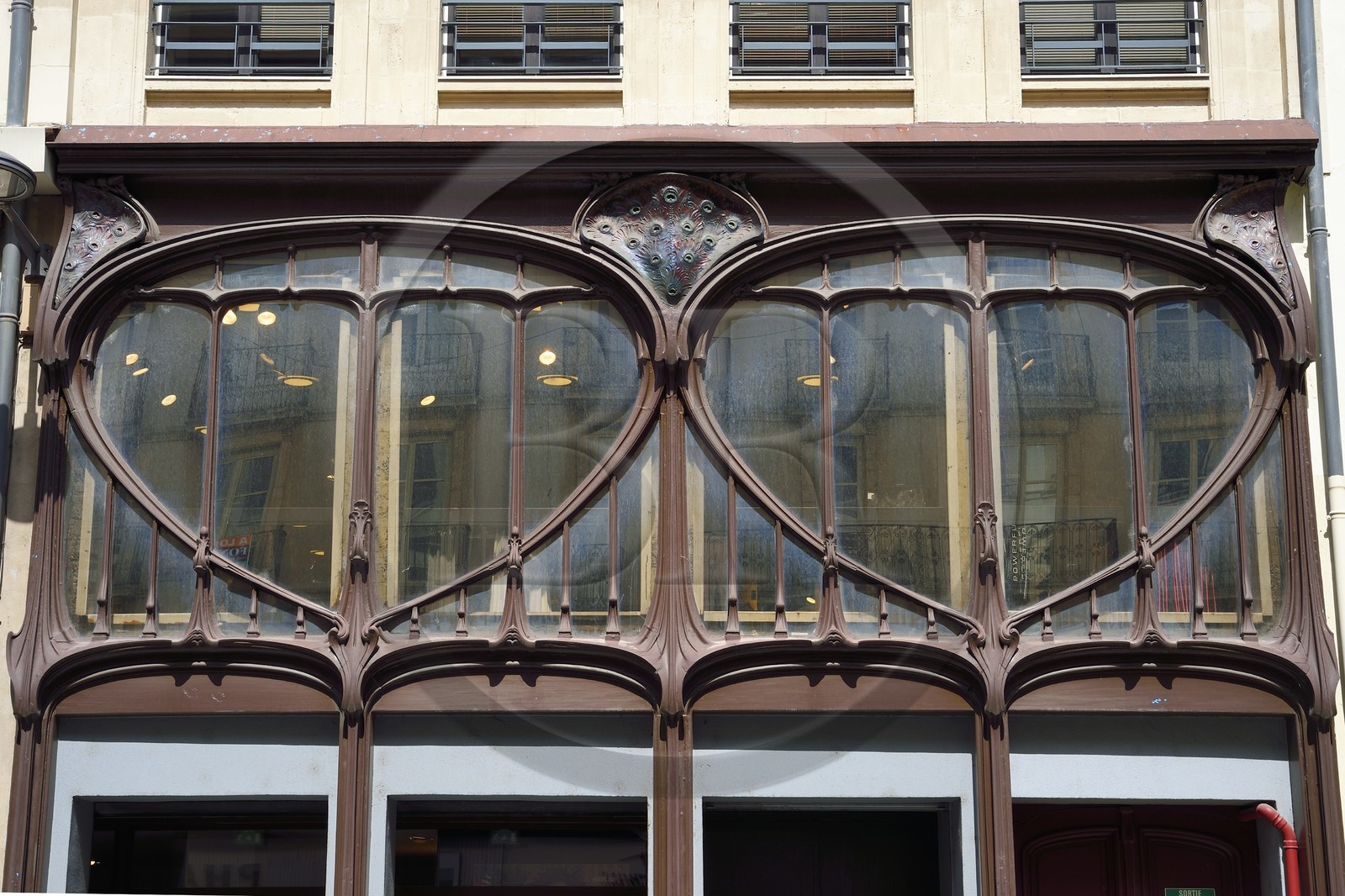 France, Meurthe-et-Moselle, Nancy, Art Nouveau Showcase (1901) from the Vaxelaire store at 13 rue Raugraff by cabinetmakers Emile and Eugène Vallin