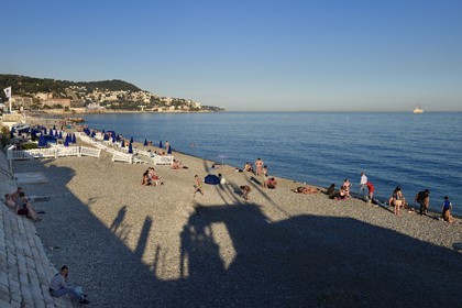 France, Alpes-Maritimes (06), Nice, la plage de la Promenade des Anglais