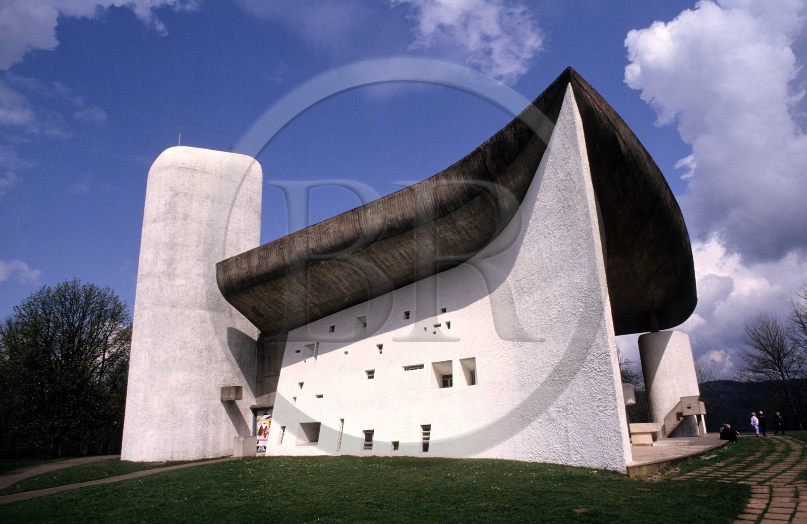 France, Haute-Saône (70), Ronchamp, Chapelle Notre-Dame-du-Haut par l'architecte Le Corbusier
