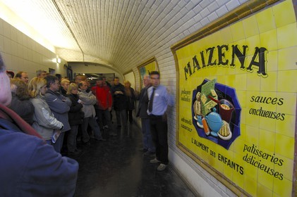 France, Paris  (75) le metro parisien, ancienne station désafectée