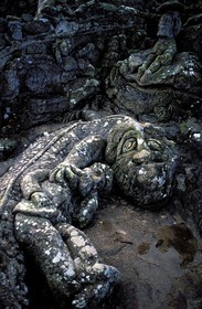 France, Ille et Vilaine, Rotheneuf, the sculpted Rocks from the father Foure between 1870 and 1900)