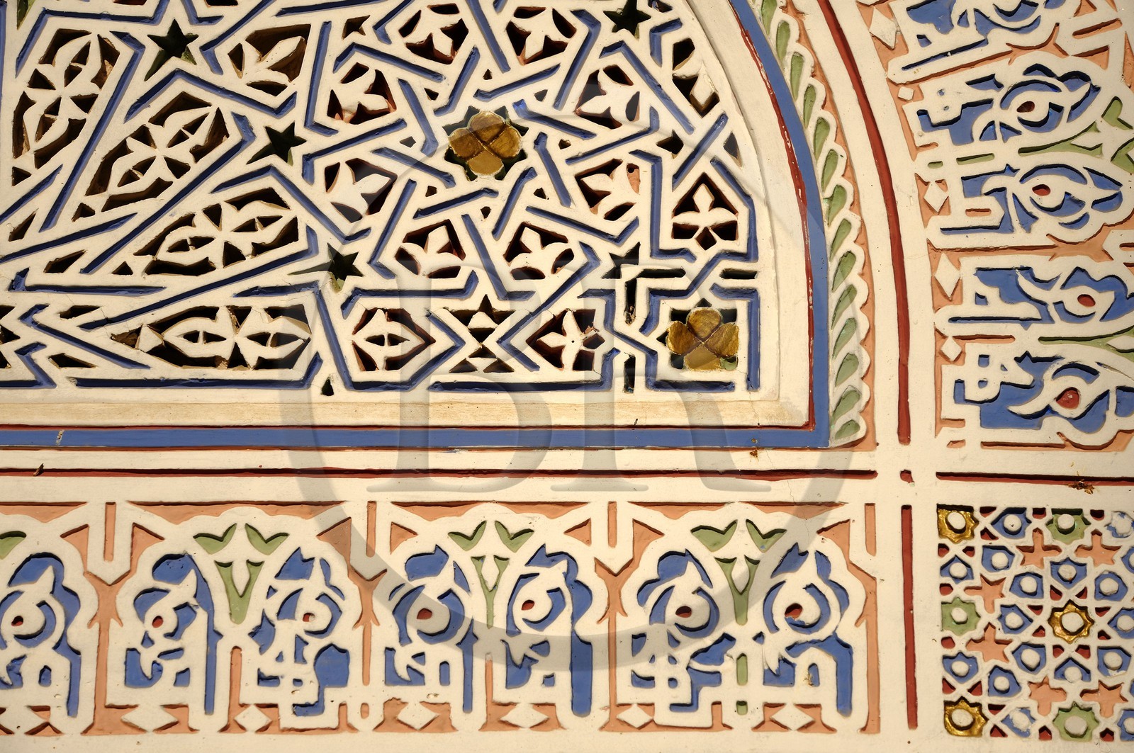 Maroc, Moyen Atlas, Fès, ville impériale, hôtel Sofitel Palais Jamai, stuc ciselé Maroc, Moyen Atlas, Fès, ville impériale, hôtel Sofitel Palais Jamai, stuc ciselé