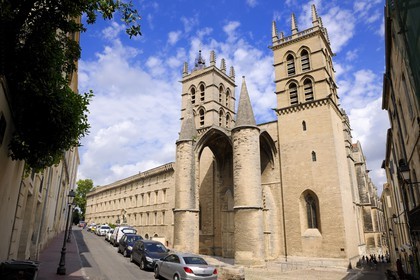 France, Hérault (34), Montpellier, centre historique, la cathédrale Saint Pierre