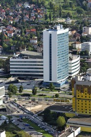 Bosnia and Herzegovina, Sarajevo, Government of Bosnia and Herzegovina Building and the Parliament in the background