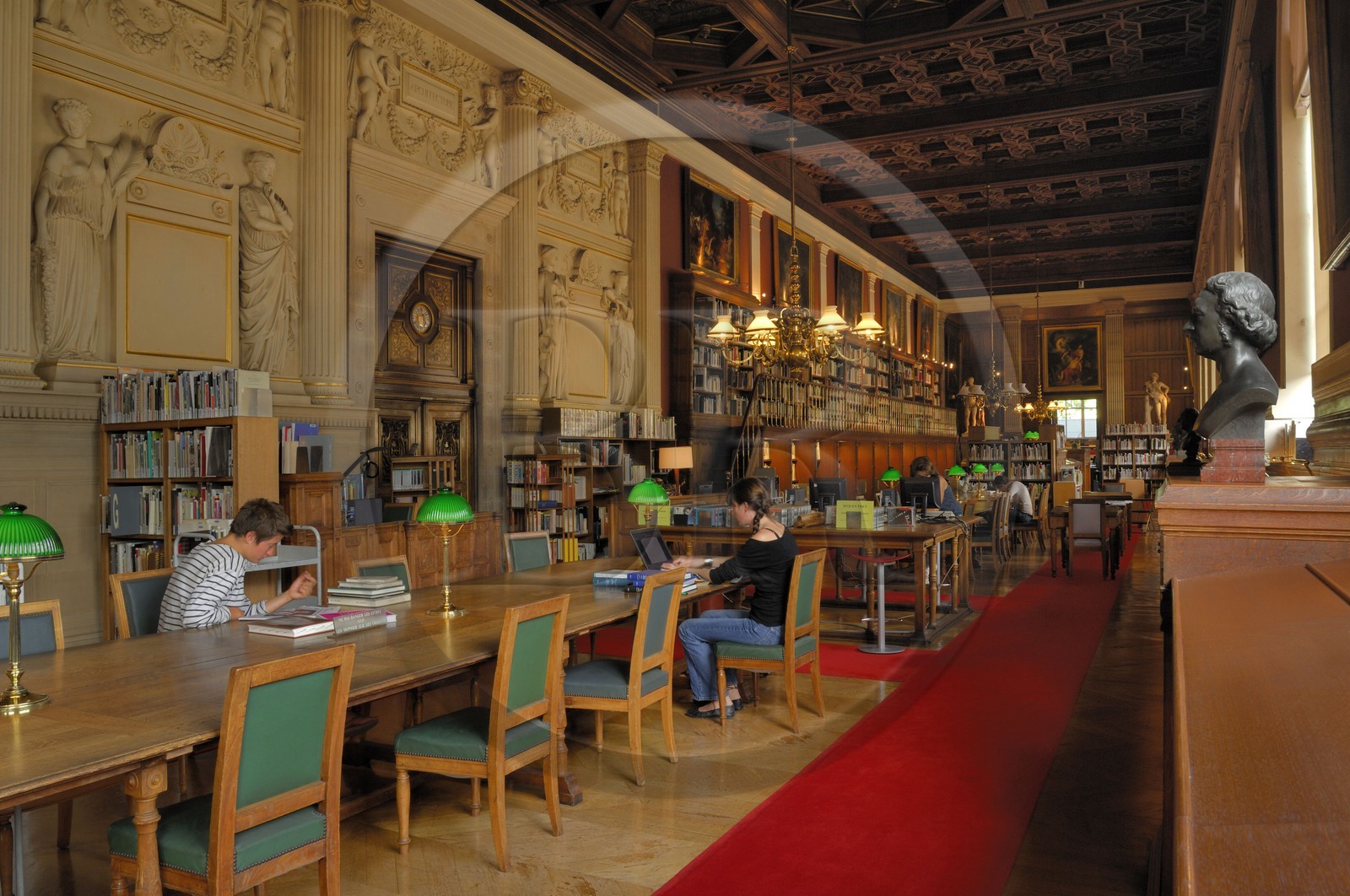 France, Paris (75), Ecole des Beaux-arts, la bibliotheque