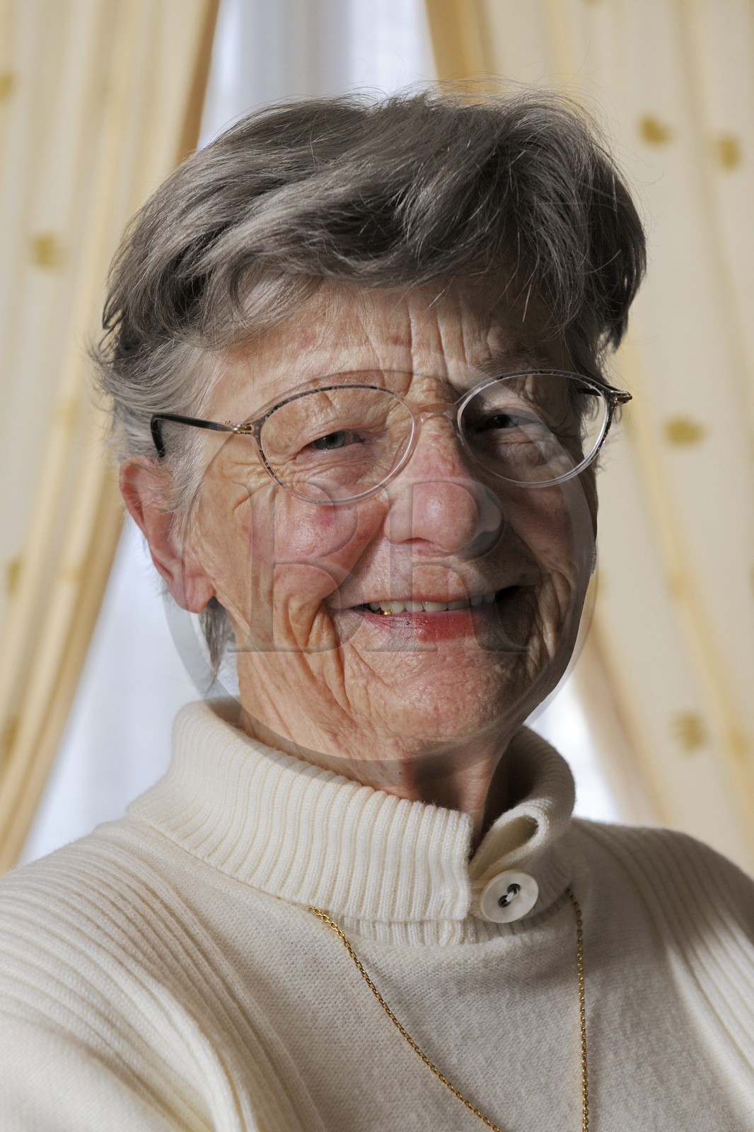 France, Manche (50), Cotentin, Saint-Lô, Mireille François témoin des bombardements de 1944