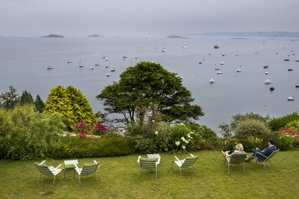 France, Finistère, Morlaix bay, Carantec, Michelin-starred Nicolas Carro restaurant at the Hôtel de Carantec