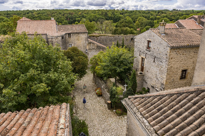 France, Aveyron, Grands Causses regional natural park, the Cistercian fort of Saint-Jean-d’Alcas