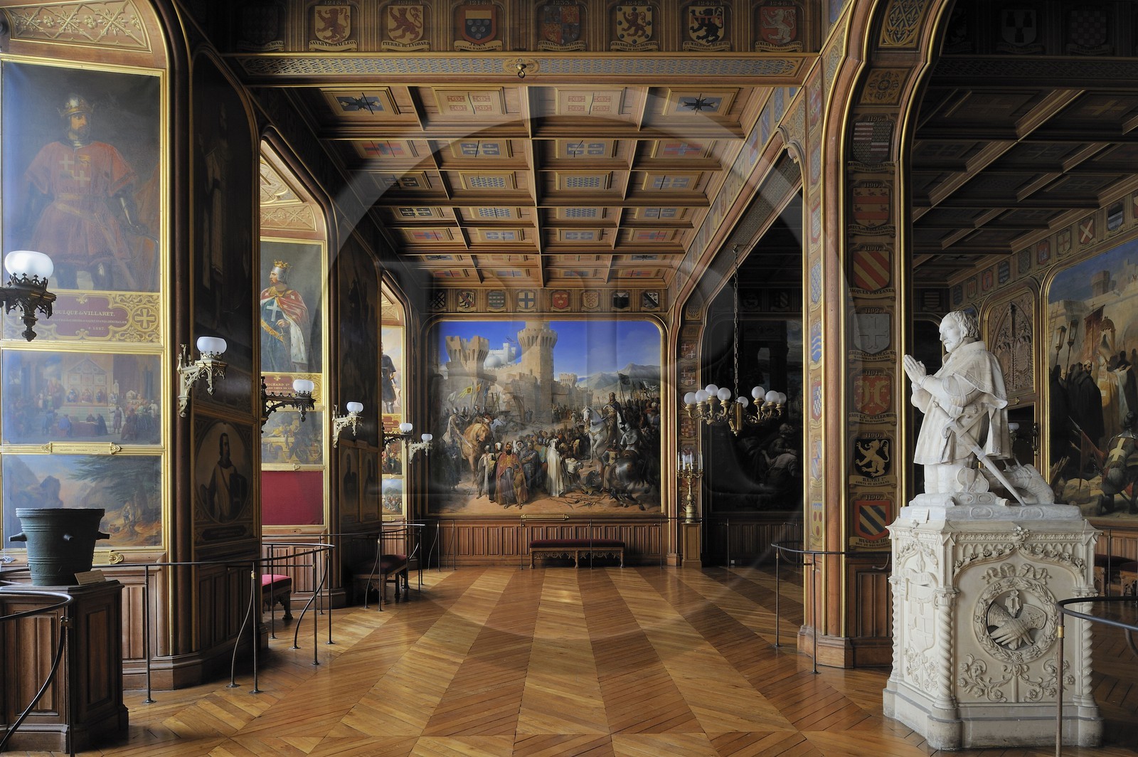 France, Yvelines (78), château de Versailles, classé Patrimoine Mondial de l'UNESCO, salles des Croisades