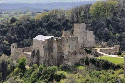France, Aude, Cathar castle of Saissac