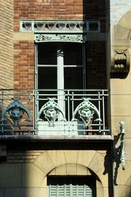 France, Paris (75), le Castel-Beranger, immeuble du 14 rue La Fontaine de style Art Nouveau  par Hector Guimard