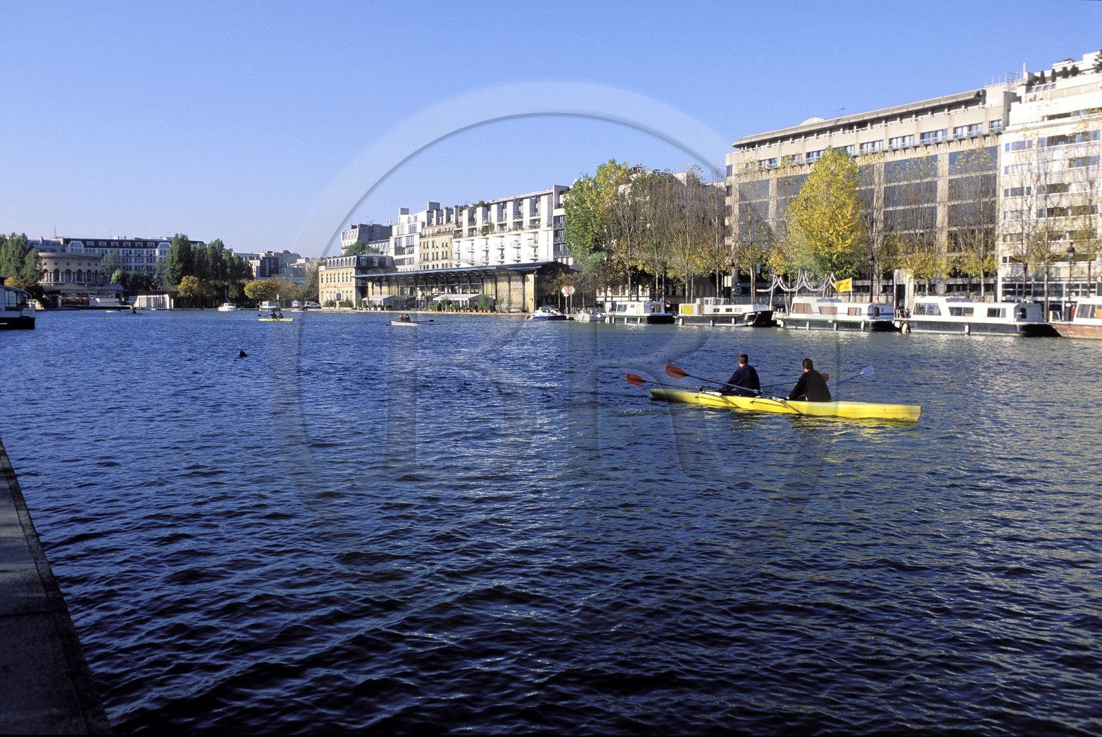 France, Paris (75), bassin de la Villette, canal de l' Ourcq