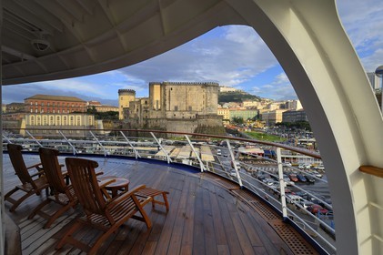 Italy, Campania, Naples, Historic center listed as World Heritage by UNESCO, cruise aboard the Silvershadow ship of the company Silversea