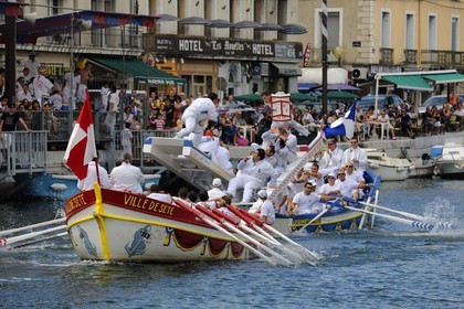 France, Hérault (34), Sète, canal Royal, fête de la Saint Louis, joutes sètoises