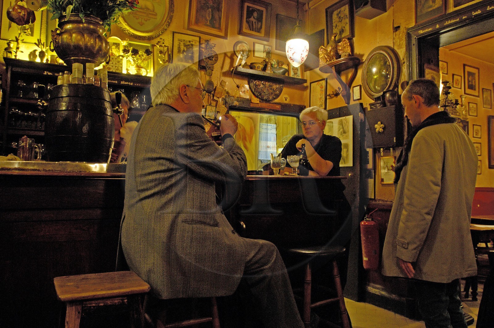 Belgique, Bruxelles, estaminet la Fleur en Papier Doré