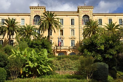 France, Corse du Sud, Ajaccio, district known as foreigners, cours Grandval, the former Grand Hotel Continental is now the seat of the Territorial Community of Corsica