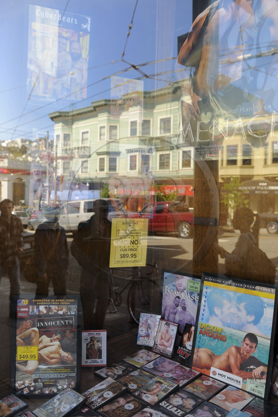 Etats-Unis, Californie, San Francisco, vitrine de magasin homosexuel dans Castro street artère principale du gay district