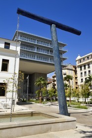 France, Var, Toulon, quartier Chalucet, the Italic Fountain (2018-2020) by artist Didier Marcel in the Jardin Alexandre 1er