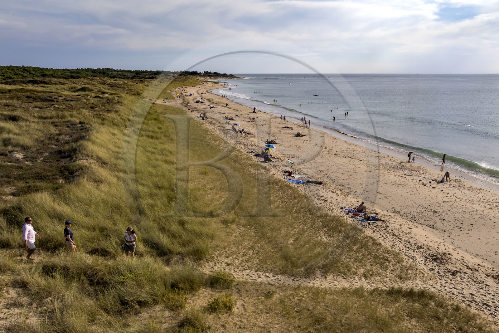 France, Charente-Maritime (17), Ile d'Oléron, Saint-Georges-d'Oléron, plage de Chaucre (vue aérienne)
