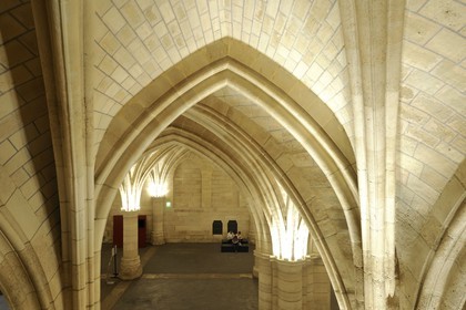 France, Paris, Ile de la Cite, the Conciergerie in the Palais de Justice (Courthouse), hall of Men-at-Arms