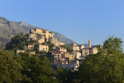 France, Haute Corse, Corte, the 15th century citadel overlooks the old town