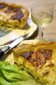 France, Bas-Rhin (67), Strasbourg, Munster and cumin quiche