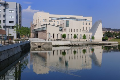 France, Bas-Rhin (67), aménagement du port du Rhin et reconversion du môle du Bassin d’Austerlitz, la Cité de la musique