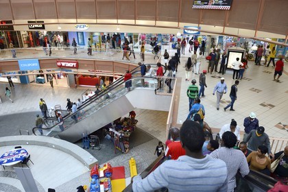 Afrique du Sud, province de Gauteng, Johannesburg, CBD (Central Business District), centre commercial de Carlton center dans le coeur de la ville