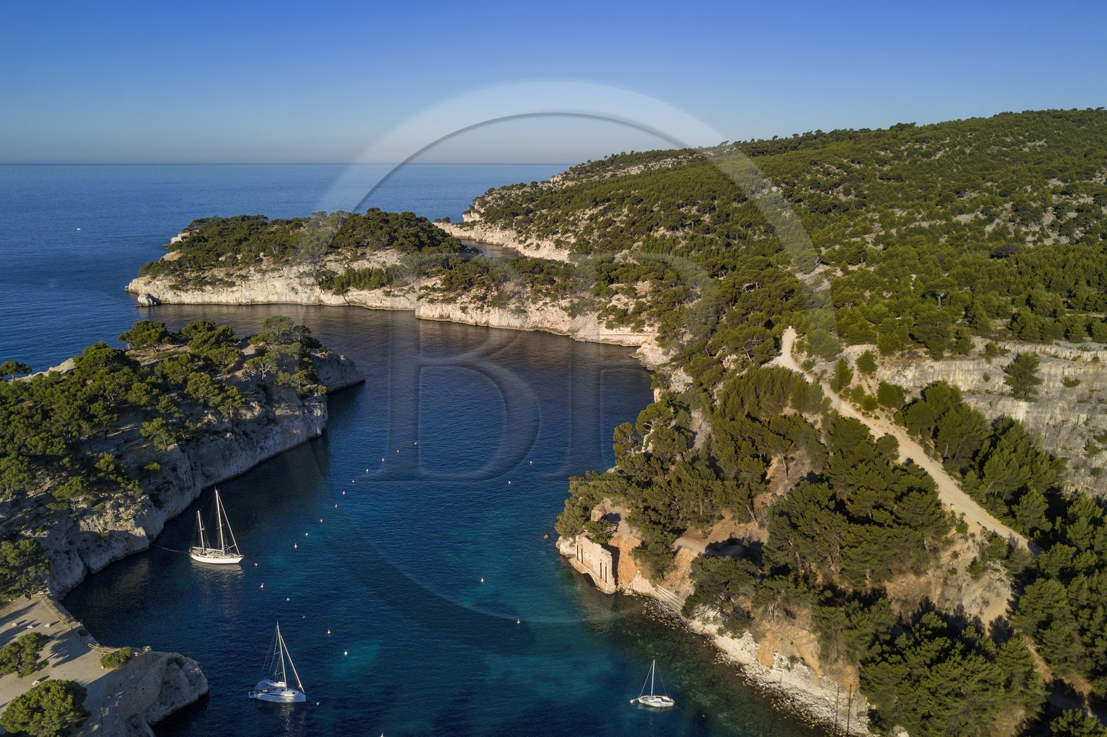 France, Bouches-du-Rhône (13), Cassis, Parc national des Calanques, Calanque de Port-Miou (demande d'autorisation nécessaire avant publication)