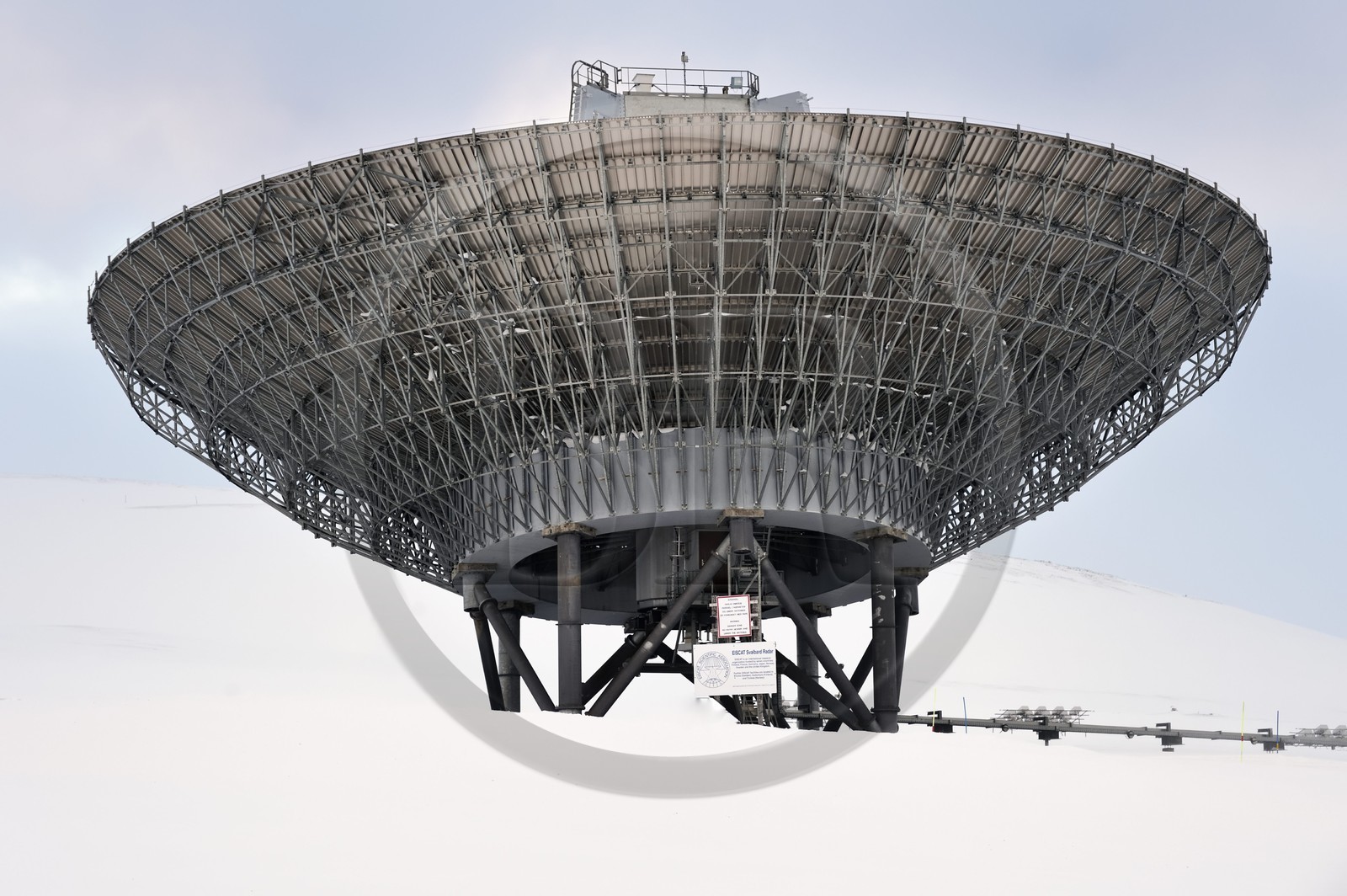 Norvège, Svalbard, Spitzberg, Longyearbyen, EISCAT (European Incoherent Scatter Scientific Association) Radars de la station scientifique