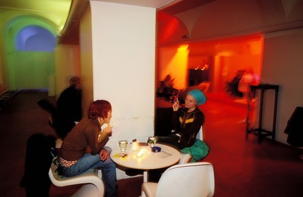 Austria, Styria, Graz, fashion café on Südtiroler platz