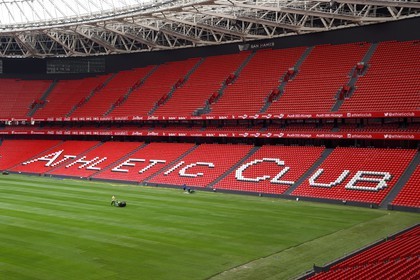 Espagne, Pays basque espagnol, Biscaye, Bilbao, le Stade San Mamés (2013) par l'architecte Norman Foster, siège de l'Athletic Bilbao (Athletic Club)