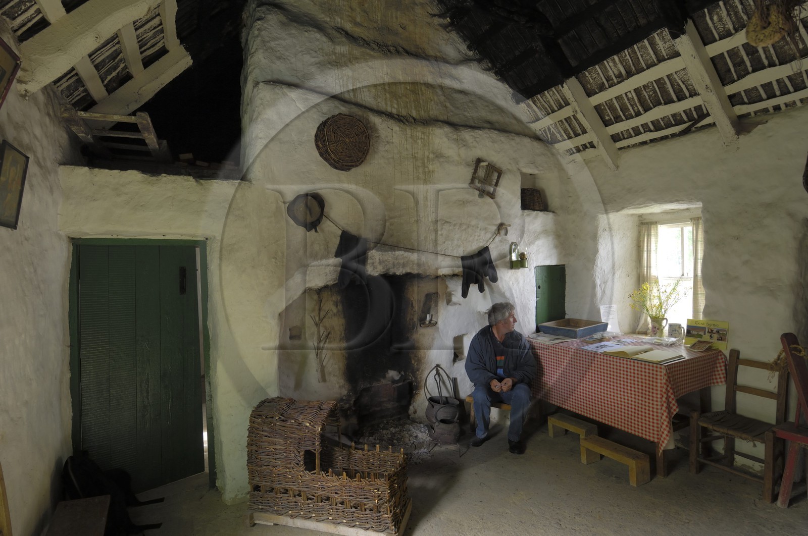 Irlande, Comté de Galway, Aran Islands, Inishmaan, Synge's cottage (maison où l'écrivain et dramaturge Synge passa ses étés de 1889 à 1902