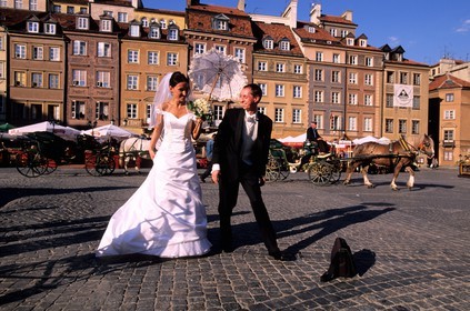 Poland, Warsaw, the Market Square (Unesco World Heritage Site) in the old town