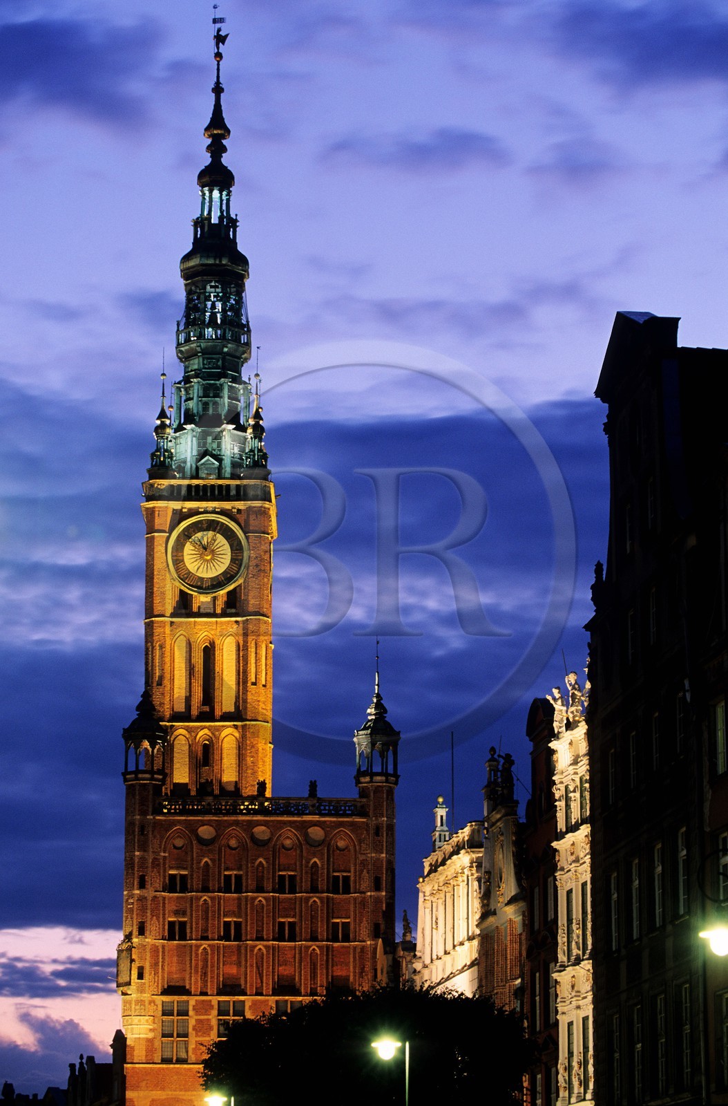 Pologne, Poméranie Orientale, Gdansk, l' Hôtel de ville (Ratusz Glownego Miasta)
