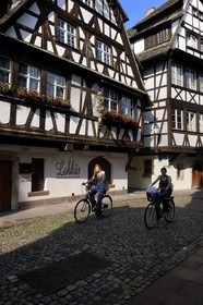 France, Bas Rhin, Strasbourg, old town listed as World Heritage by UNESCO, la Petite France District, Rue du bain aux Plantes