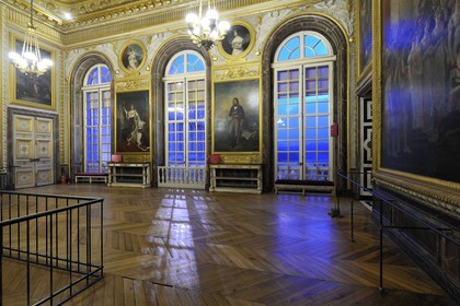 France, Yvelines (78), château de Versailles, classé Patrimoine Mondial de l'UNESCO, salle du Sacre, tableau Le Sacre de Napoléon par Jacques-Louis David