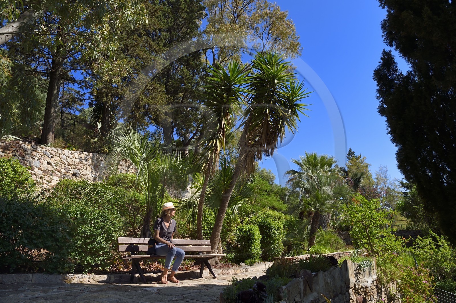 France, Var (83), Hyères, le Castel Sainte-Claire dont les jardins sont labellisés Jardins Remarquables de France