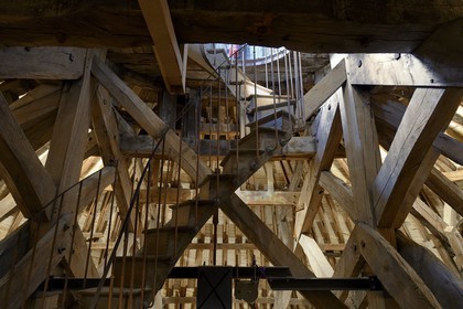 France, Seine et Marne, Maincy, Chateau de Vaux le Vicomte, the frame of the lantern