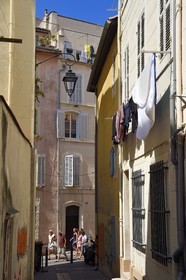 France, Bouches-du-Rhône (13), Marseille, quartier du Panier, l'étroite rue Ballard