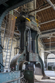 France, Finistère, Brest, the arsenal, the military port is a naval base of the French Navy, forge sledgehammer in the old workshops of Pontaniou cove