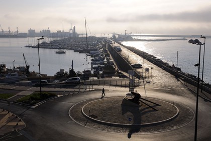 France, Herault, Sete, the jetty St. Louis (Mole St. Louis) and the port