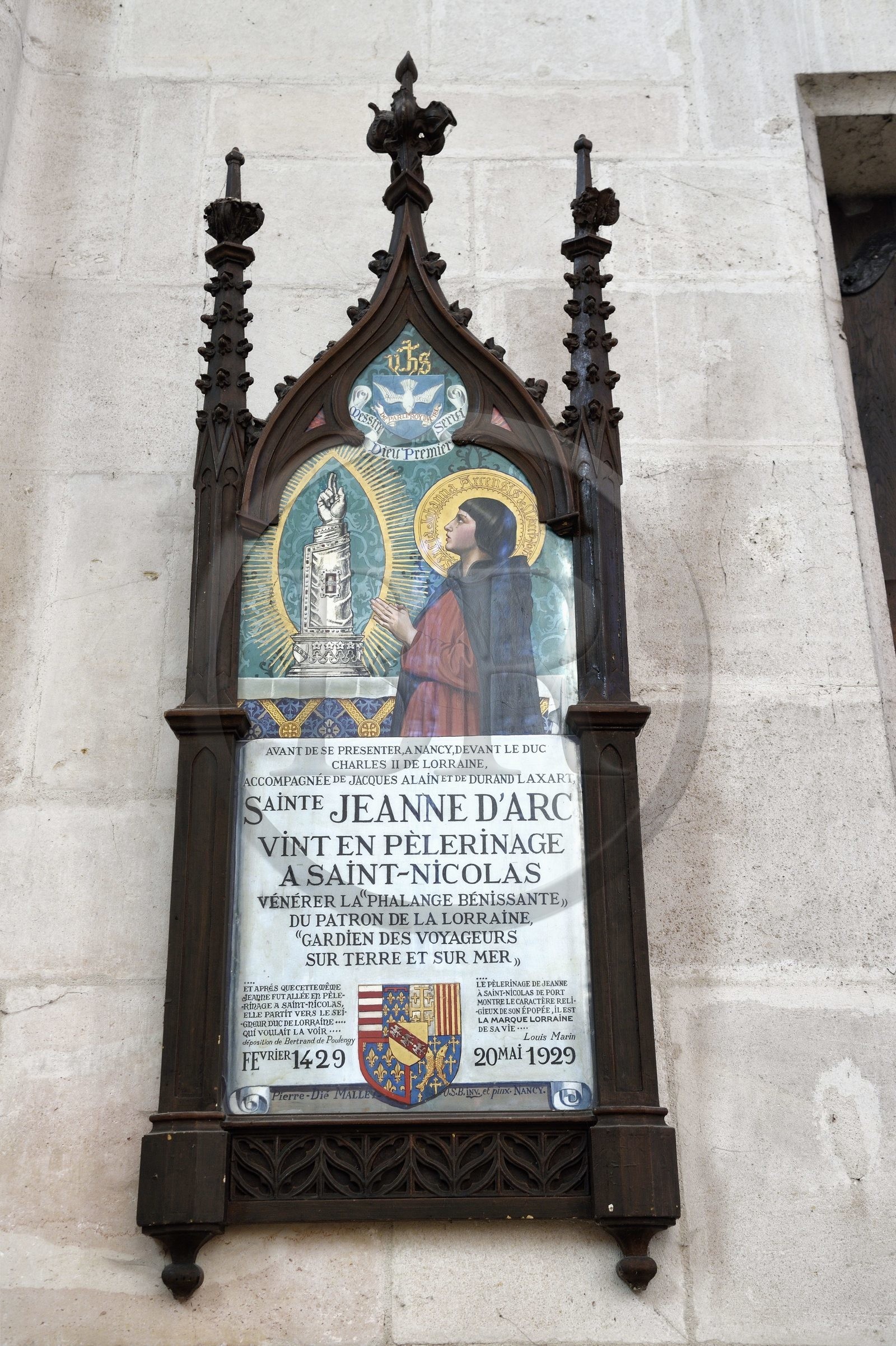 France, Meurthe-et-Moselle (54), Saint-Nicolas-de-Port, basilique de Saint Nicolas, Saint Nicolas est déjà très populaire de longue date puisque Jeanne d'Arc vint en pélérinage en février 1429